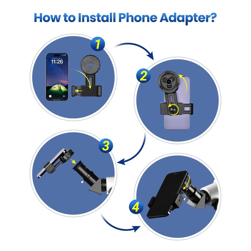 ESSLNB 70080 Professional Telescope 70X W/ Star Tracking APP for