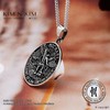 Archangel Saint Michael Pendant Necklace, Protection, Free Engraving,Solid 925 Sterling