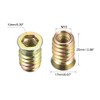sourcing map Wood Furniture M10x25mm Threaded Insert Nuts Interface Hex