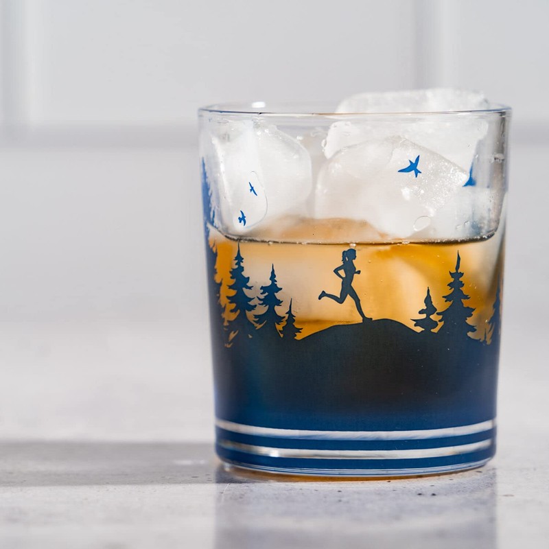 Gone For a Run Running Lowball Glass | Happy Hour