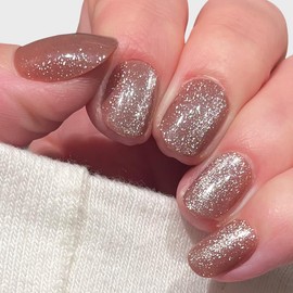 Olive & June Super Stick Mani Press-On Nails | Extra Short, Round | No Glue Needed | 32 Tab Nails in 16 Sizes | Non-Toxic Tabs | Easy On-Off, Non-Damaging | Realest Look | 7-Day Wear | Shacket Velvet