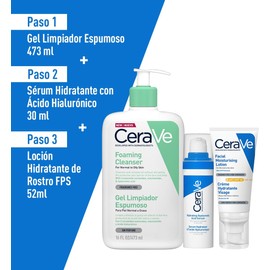 Kit CeraVe Rutina facial: Limpia, hidrata y protege tu piel