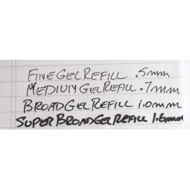 terzetti Set of 2 Super Broad Gel Rollerball Pens- Rubberized Grip/GT- 1.6mm