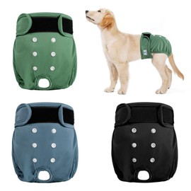 ZINGTERRA Reusable Female Dog Diapers 3Pack,Washable Diaper for Doggie,Highly Absorbent Dog Diaper,Adjustable Leakproof Puppy Diapers Skirt for Heat,Incontinence,Period Doggy Nappies XL