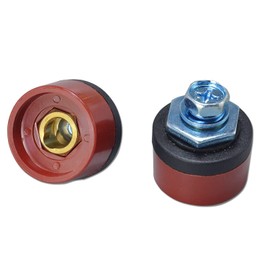 RIVERWELD TIG Welding Cable Panel Connector Socket DKZ10-25 200Amp with Red Colour Dinse-Style Quick Fitting 2pcs