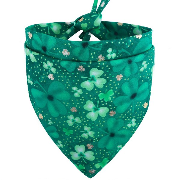 KZHAREEN St. Patrick's Day Dog Bandana Reversible Triangle Bibs Scarf