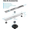Shower Drain Stainless Steel for Bathroom: Brushed Nickel Linear Shower
