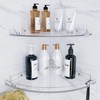 YAWSOUP Acrylic Corner Shower Shelves,Adhesive Shower Caddy Organizer for Bathroom