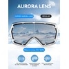 COPOZZ H2 Ski Goggles, Hyperbolic OTG Snow Goggles, Anti-Fog and