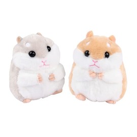ZAYOIZY 2 Pack Plush Hamster Keychain Backpack Charms Stuffed Animals Keyring Pendants Handbag/Backpack Hamsters Accessory