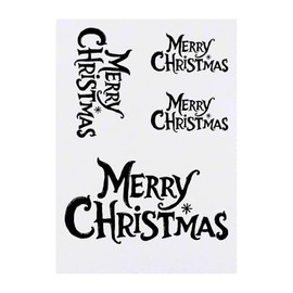 Azeeda 4 x 'Fröhliche Weihnachten' Temporäre Tattoos - Wasserfest, Hautfreundlich & Ungiftig · Transfers in Verschiedenen Größen (TO00079700)