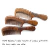 Sitronugras Wooden Comb Natural Handmade Comb, Fine Tooth Sandalwood Comb