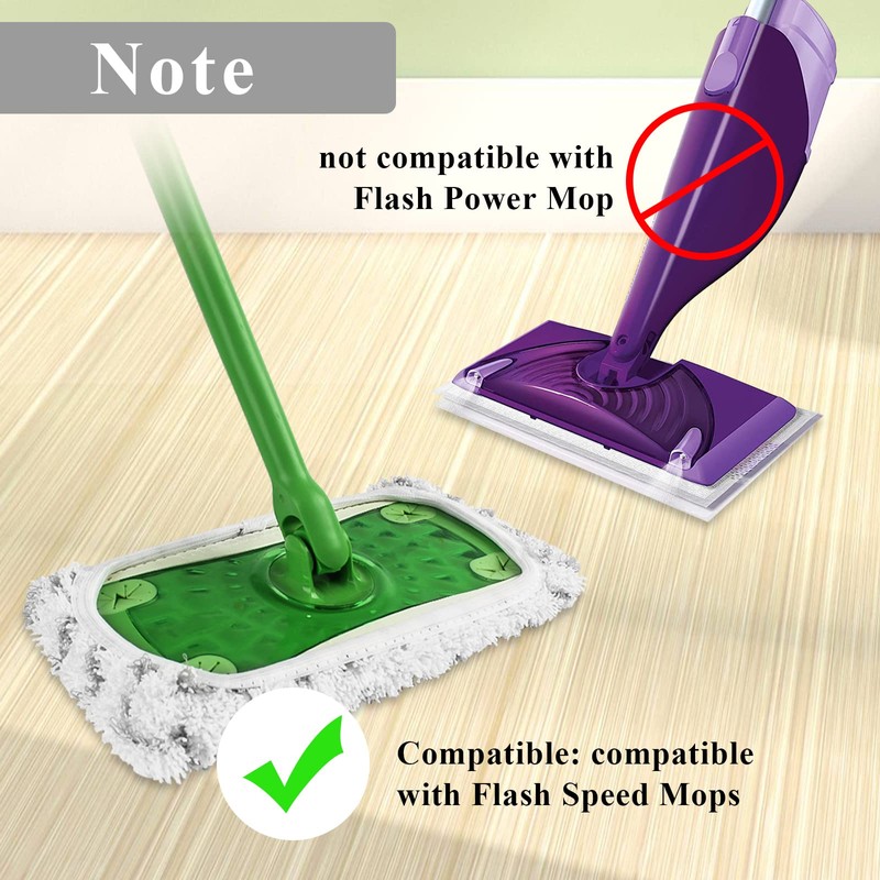 Reusable Mop Refill Pads Compatible with Flash Speedmop, Heavy Duty
