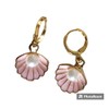 Exquisite pink seashell pearl earrings