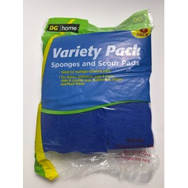 DG Home Variety 8pk Heavy Duty Sponges & Scour Pads for Dishes, Bakeware & Pans
