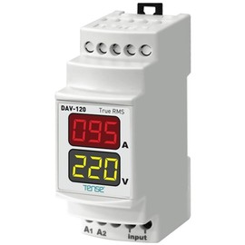 Tense Elektronik DAV 120 Installation Meter Multimeter for Measuring Current and Voltage at 1 Phase Consumer and Networks DIN Rail Digital DIN Rail Grey