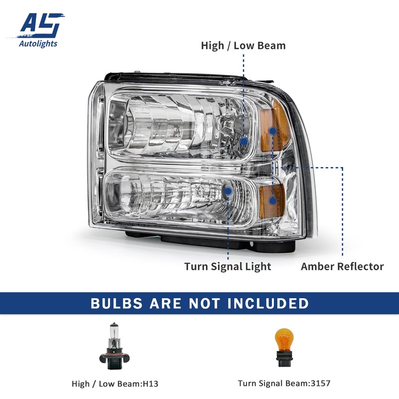 AS Headlight Assembly Compatible with 2005 2006 2007 05 06