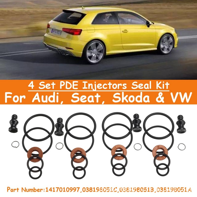 SUCHUANGUANG Improved Gasket Set for Fuel Injectors and Screws Replaces