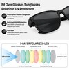 FEISEDY Polarized Sunglasses Fit Over Glasses for Women Men Large