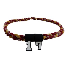 Sports Farm Custom Number or Initials - 20" Maroon & Gold Tornado Necklace