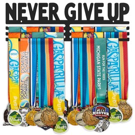 Dafftos Medal Hanger Ribbon Holder Wall Metal Rack Organizer Awards Ribbon Cheer Gymnastics Soccer Runner Medals (NEVER)