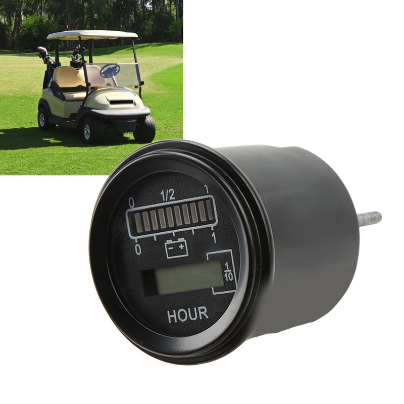 24V Round Battery Gauge 10 Levels LED Battery Indicator for