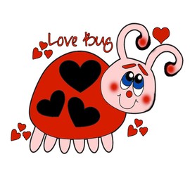 CafePress Love Bug Tote Bag Reusable Natural Beige Canvas Shopping Bag