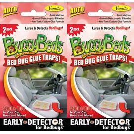 Buggy Beds Bed Bugs Buggy Beds Home Bedroom Auto Boat Glue Traps Vanilla Scent 4 PACK