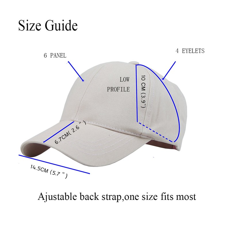 JAMONT Unisex Cotton Adjustable Plain Hat Baseball Cap Multi Colors