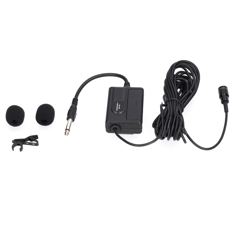 236in Wired Lavalier Microphone Clip On Lapel Condenser Mic for