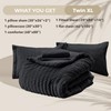 HYMOKEGE Black Twin XL Comforter Set Seersucker 5 Pieces, All