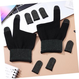 CORHAD 1set Gaming Gloves for Sweaty Hands Touchscreen Finger Sleeves for Mobile Gaming Breathable Elastic Cuff Compatible with All Devices Enhanced Agility and Precision Control