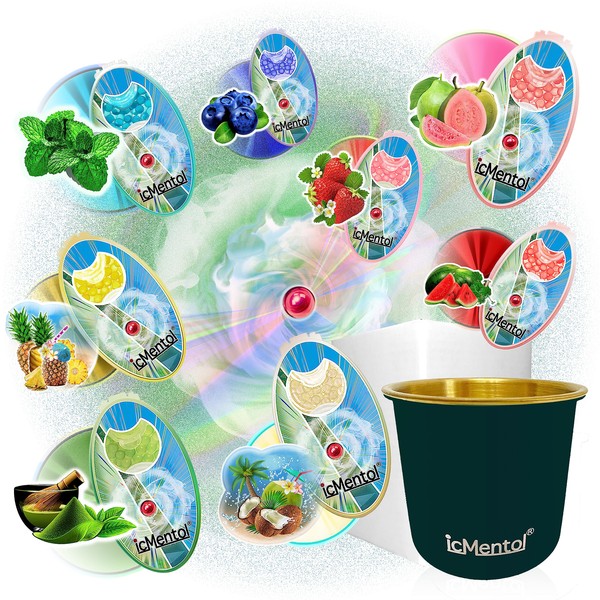 icMentol - 8 Aroma Combinations, 800 Capsules Menthol Balls, Aroma