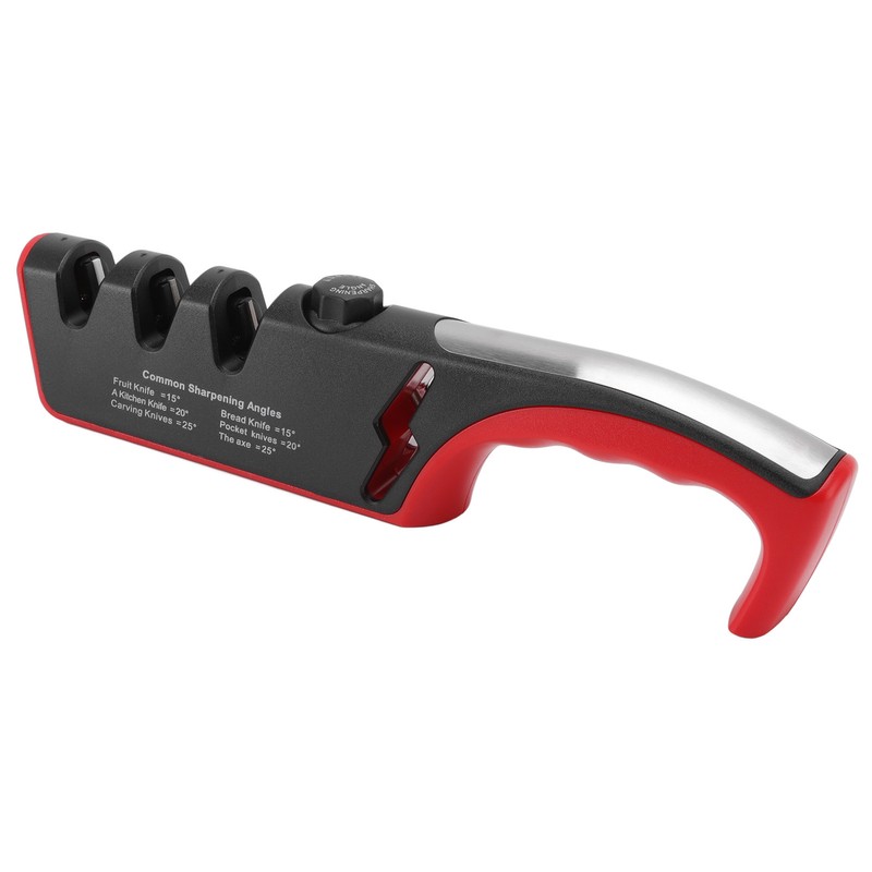 Knife Sharpener Diamond Black Ergonomic Multifunctional Adjustable 3 Stages Kitchen