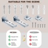 Bifold Closet Door Hardware Kit with Top/Bottom Bracket, Guide Wheel