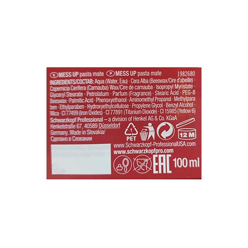 Schwarzkopf OSiS MessUp 100 ml Set with Stapiz Hair Shampoo