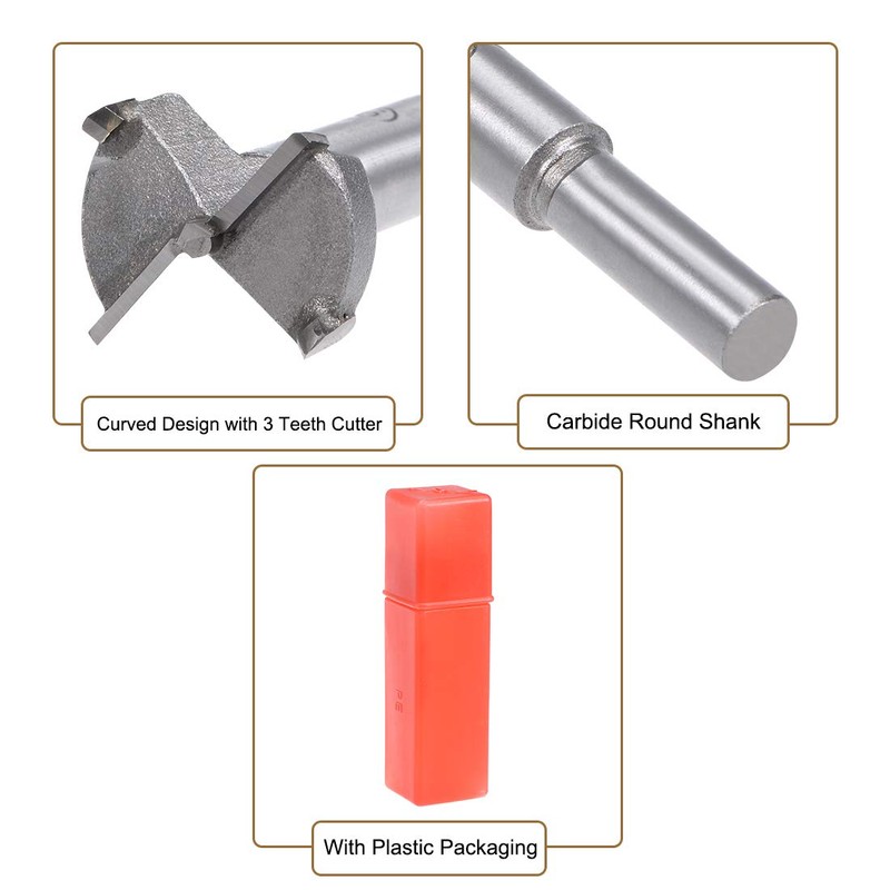 sourcing map Forstner Drill Bits 26mm, Tungsten Carbide Wood Hole