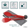 Colapz Red 7-in-1 Travel Cutlery Set - Camping Cutlery Set