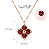 FH.bird Garnet Necklace, Women's Earrings Set, Popular, Quatrefoil Clover, 12