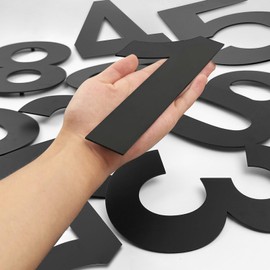 LUCKNIGHT House Numbers, House Number Black, Floating House Number Plate, Stainless Steel House Number, Black Coating, Rustproof and Weatherproof, 8 Inch (20.32 cm) (7)