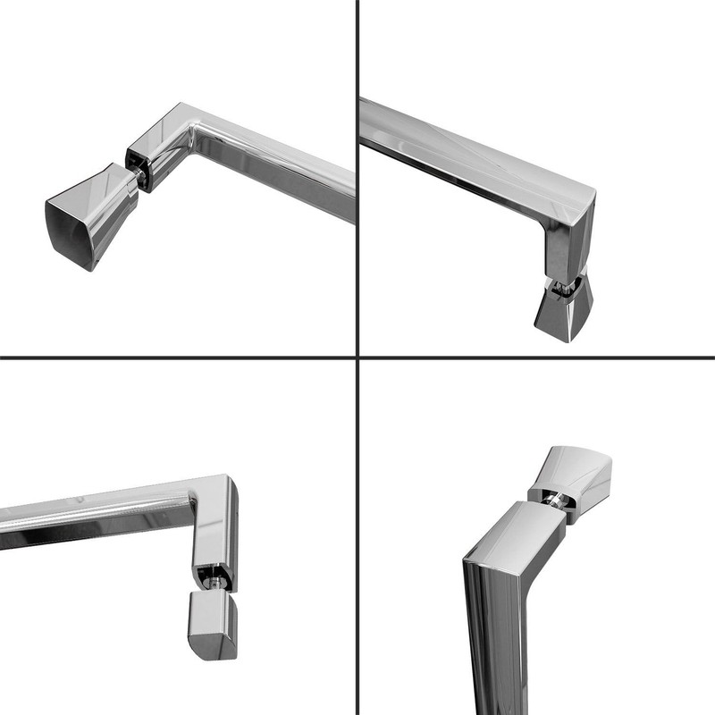 AQUALAVOS ABS Door Handle Shower Door Handle Bar Chrome Look