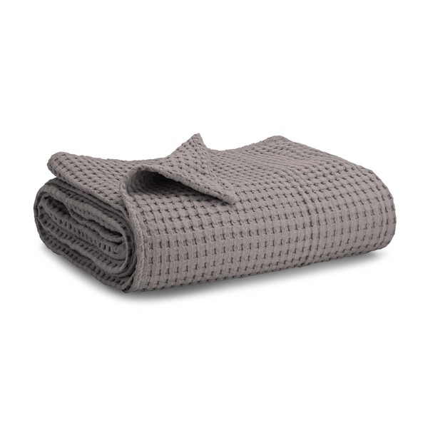 Comfy Cubs Waffle Weave Blanket - 102X102 cm Charcoal Waffle