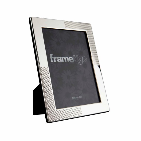 Frametigo Silver Plated Spotted Corner Photo Frame - Fits Picture