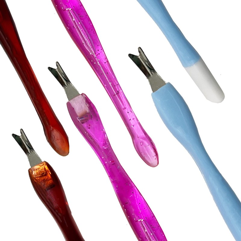 Cuticle Remover Cuticle Pusher Nail Cuticle Trimmer 6PCS V-shaped Dead