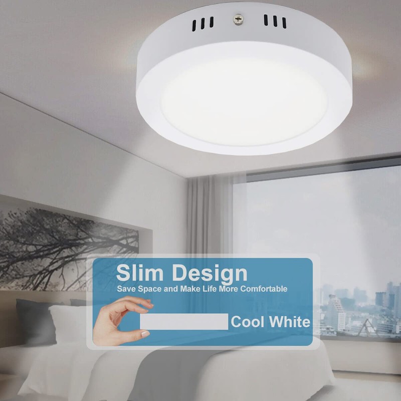 Body-Plus LED Downlights Ceiling, 24w Surface Mounted Panel Cool White