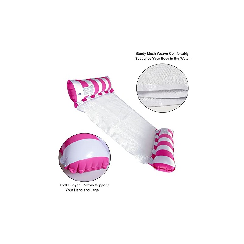 Juego de 2 colchonetas para piscina, flotador e inclinable, 4