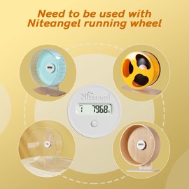 Niteangel Accurate Hamster Wheel Pedometer - Small Animal Step Counter for Night Angel Super Silent Hamster Wheels | Acrylic Wheels | Wooden Wheels | Cloud Series Hamster Wheels (Hamster Wheel