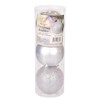 10cm/3Pcs Christmas Baubles Shatterproof Silver, Christmas Tree Decorations Ball Ornaments