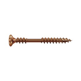 SPAX Facade Screws, Stainless steel A2, 4.5 x 50 mm, 200 pieces, T-STAR plus, Small raised countersunk head, Fixing thread, 4CUT, Antique, 25479004505022