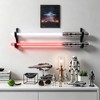 KOYILTD Lightsaber Wall Mount Black Wooden Sword Holder with Display